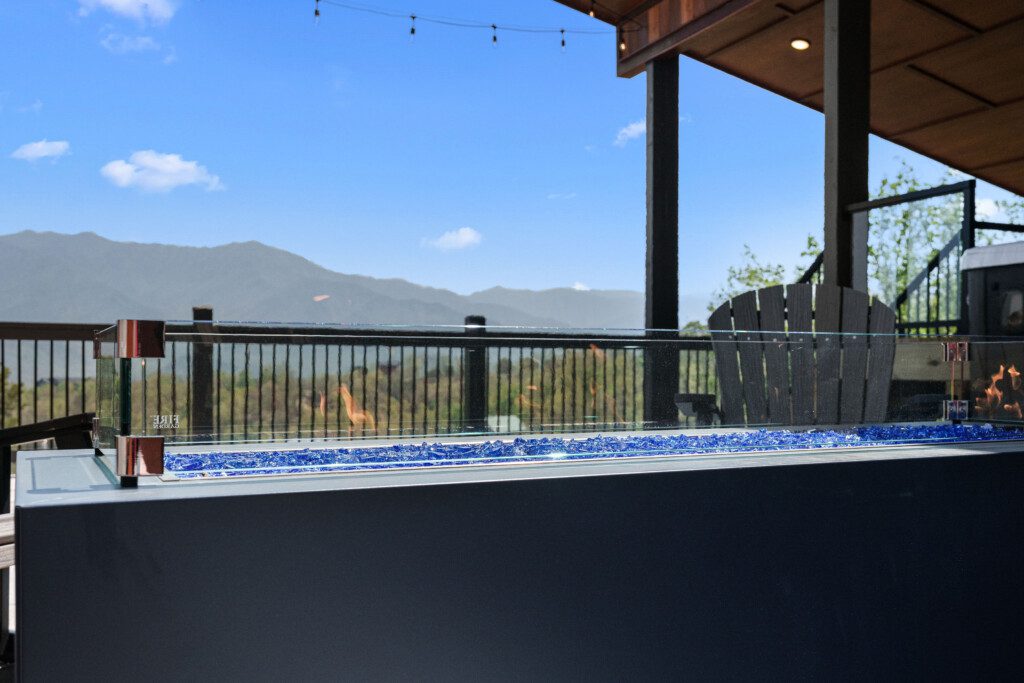 rooftop retreat gatlinburg fire pit closeup