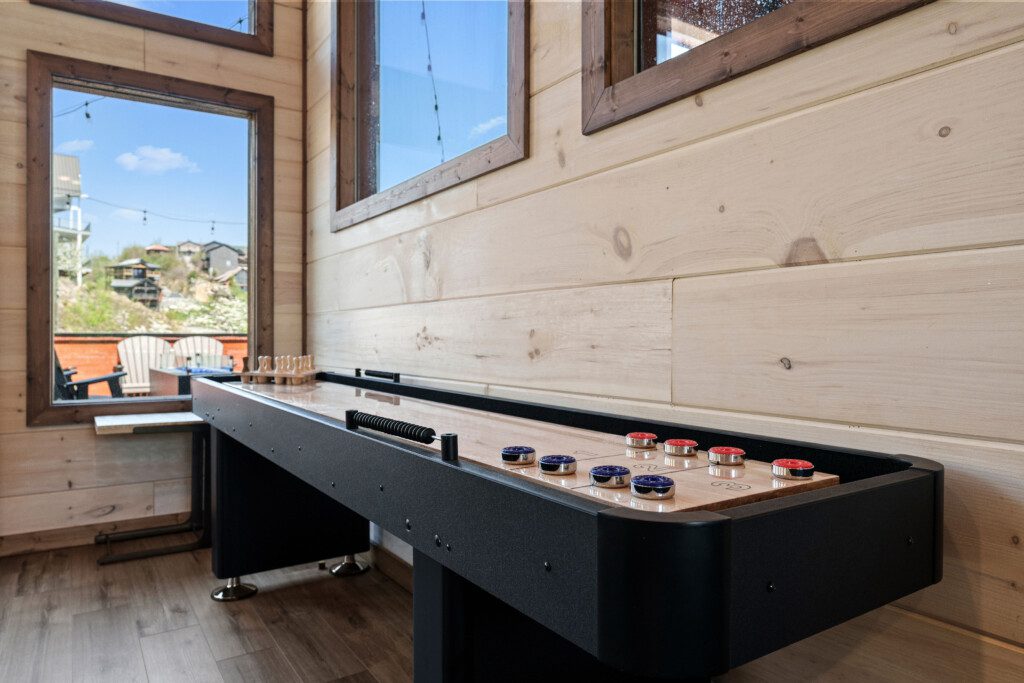 rooftop retreat gatlinburg shuffleboard table
