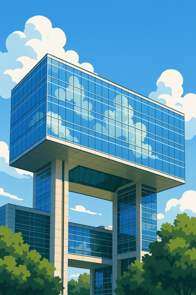 ExxonMobil campus Spring TX modern office building guide for visitors